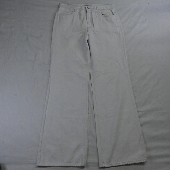 J Brand 31 Joan High Rise Wide Leg 100%‎ Cotton White Denim Jeans - Picture 1 of 7
